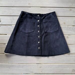 Reformation Black Mini A-Line Skirt